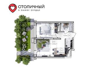 2-к квартира, вторичка, 61м2, 2/25 этаж