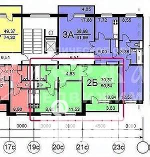 2-к квартира, вторичка, 51м2, 8/9 этаж