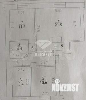 3-к квартира, вторичка, 68м2, 2/3 этаж