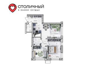 3-к квартира, вторичка, 62м2, 9/25 этаж