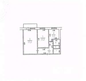 2-к квартира, вторичка, 44м2, 5/5 этаж