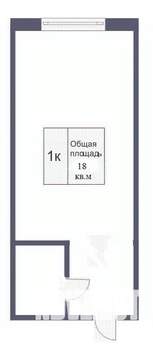 Студия квартира, вторичка, 18м2, 2/5 этаж