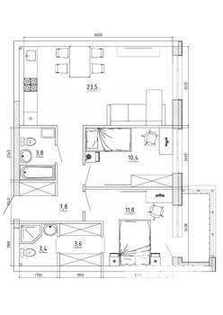 3-к квартира, вторичка, 71м2, 2/8 этаж