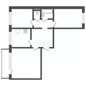 3-к квартира, вторичка, 74м2, 6/10 этаж