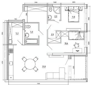 3-к квартира, вторичка, 87м2, 7/8 этаж
