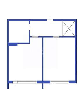 1-к квартира, вторичка, 47м2, 2/12 этаж