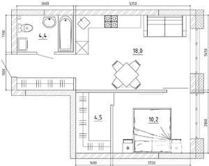 2-к квартира, вторичка, 39м2, 10/15 этаж