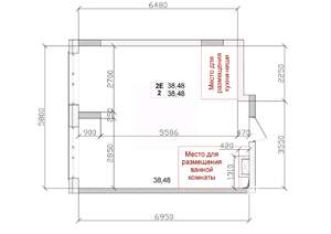 2-к квартира, вторичка, 38м2, 2/15 этаж