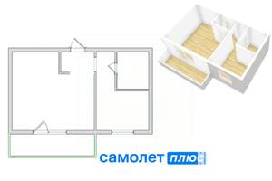 1-к квартира, вторичка, 29м2, 7/9 этаж