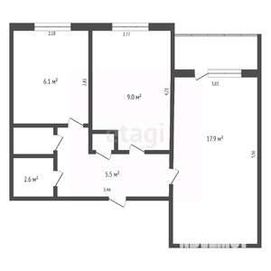 2-к квартира, вторичка, 45м2, 5/10 этаж