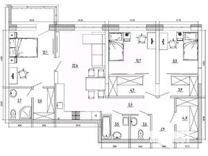 4-к квартира, вторичка, 99м2, 7/8 этаж