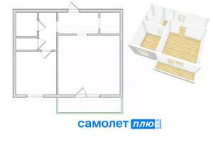 1-к квартира, вторичка, 40м2, 2/10 этаж