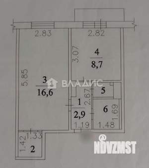 1-к квартира, вторичка, 34м2, 8/10 этаж