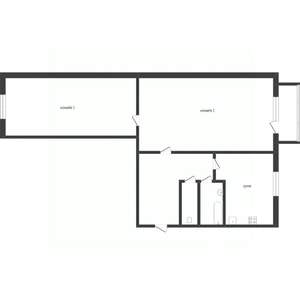 2-к квартира, вторичка, 48м2, 2/5 этаж