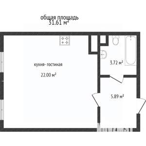 1-к квартира, вторичка, 36м2, 2/7 этаж