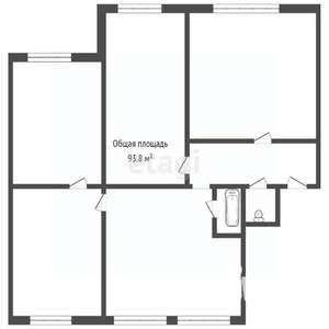 4-к квартира, вторичка, 94м2, 4/4 этаж