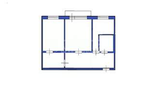 3-к квартира, вторичка, 55м2, 4/5 этаж