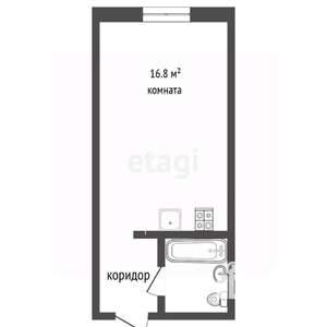 Студия квартира, вторичка, 17м2, 4/9 этаж