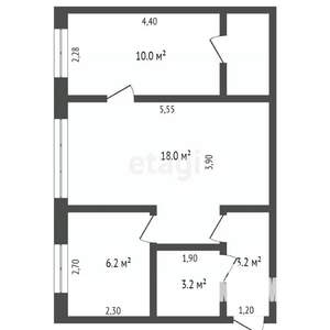2-к квартира, вторичка, 45м2, 3/5 этаж