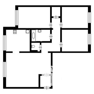 4-к квартира, вторичка, 78м2, 6/9 этаж