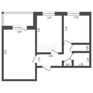 2-к квартира, вторичка, 65м2, 5/9 этаж