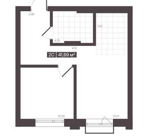 2-к квартира, вторичка, 42м2, 4/16 этаж