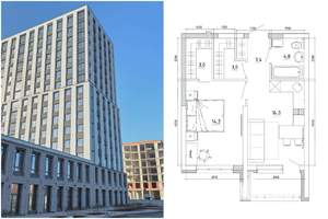 Студия квартира, вторичка, 46м2, 4/8 этаж