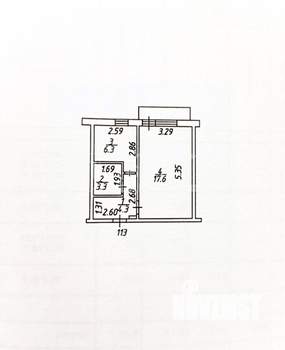 1-к квартира, вторичка, 32м2, 1/5 этаж