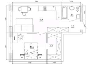 2-к квартира, вторичка, 47м2, 2/8 этаж