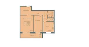 2-к квартира, вторичка, 61м2, 8/10 этаж