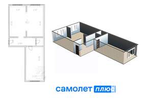 2-к квартира, вторичка, 76м2, 6/16 этаж