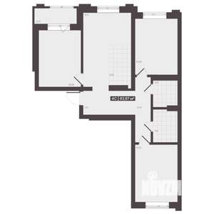 4-к квартира, строящийся дом, 84м2, 4/16 этаж