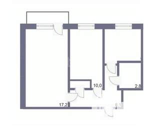 2-к квартира, вторичка, 41м2, 3/5 этаж