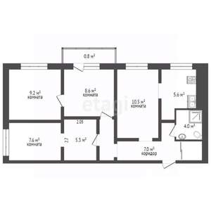 4-к квартира, вторичка, 61м2, 5/5 этаж