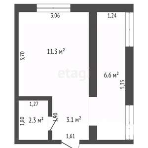 1-к квартира, вторичка, 23м2, 7/9 этаж