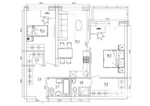 3-к квартира, вторичка, 77м2, 3/8 этаж