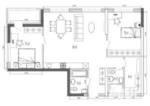 4-к квартира, вторичка, 92м2, 4/8 этаж