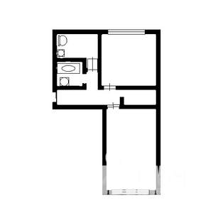 2-к квартира, вторичка, 45м2, 2/5 этаж