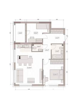 3-к квартира, вторичка, 65м2, 2/15 этаж