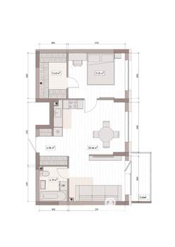 2-к квартира, вторичка, 54м2, 15/15 этаж