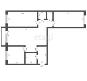 3-к квартира, вторичка, 55м2, 5/5 этаж