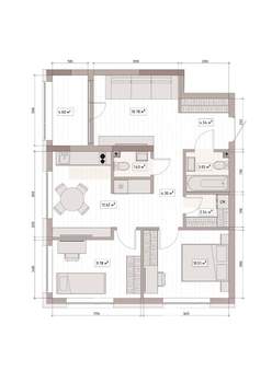 3-к квартира, вторичка, 65м2, 2/15 этаж