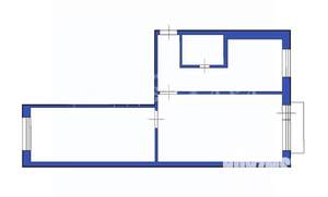 2-к квартира, вторичка, 44м2, 4/5 этаж