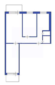 3-к квартира, вторичка, 65м2, 4/9 этаж