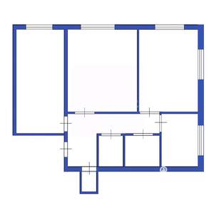 3-к квартира, вторичка, 60м2, 2/2 этаж