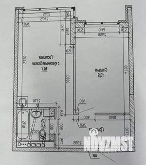 2-к квартира, вторичка, 43м2, 6/7 этаж