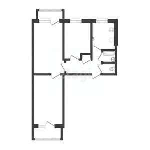 3-к квартира, вторичка, 62м2, 6/9 этаж