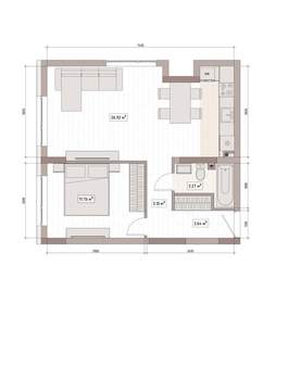 2-к квартира, вторичка, 50м2, 15/15 этаж