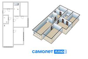 3-к квартира, вторичка, 86м2, 2/15 этаж