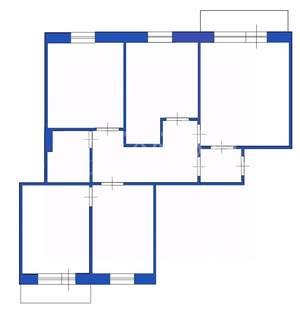 4-к квартира, вторичка, 80м2, 4/10 этаж